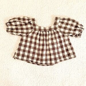 Rylee + Cru EUC Gia Check Blouse